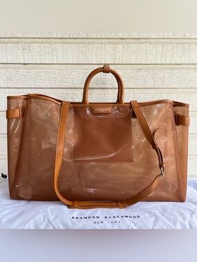 BRANDON BLACKWOOD Tan Brown XL Jumbo Travel Weekender Duffle Bag